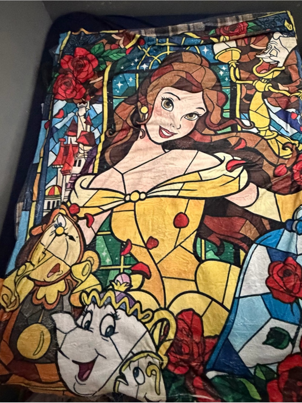 Yellow Belle Princess Throw Blanket - Disney-Inspired Home Bedding